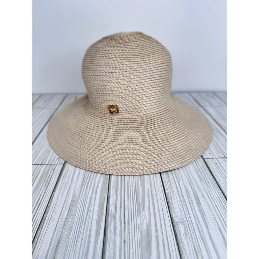 Eric Javits Hampton Squishee hat UPF 50+ sun protection packable travel cream - Picture 2 of 7